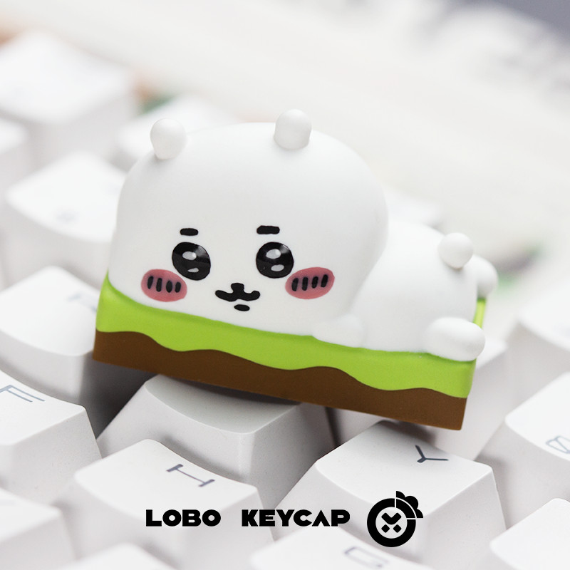 Chiikawa~Chikawa Little Octopus Uzachi ที่ไม่ซ้ํากันเรซิ่น Art Keycap แป้นพิมพ์เครื่องกล 2U Keycap