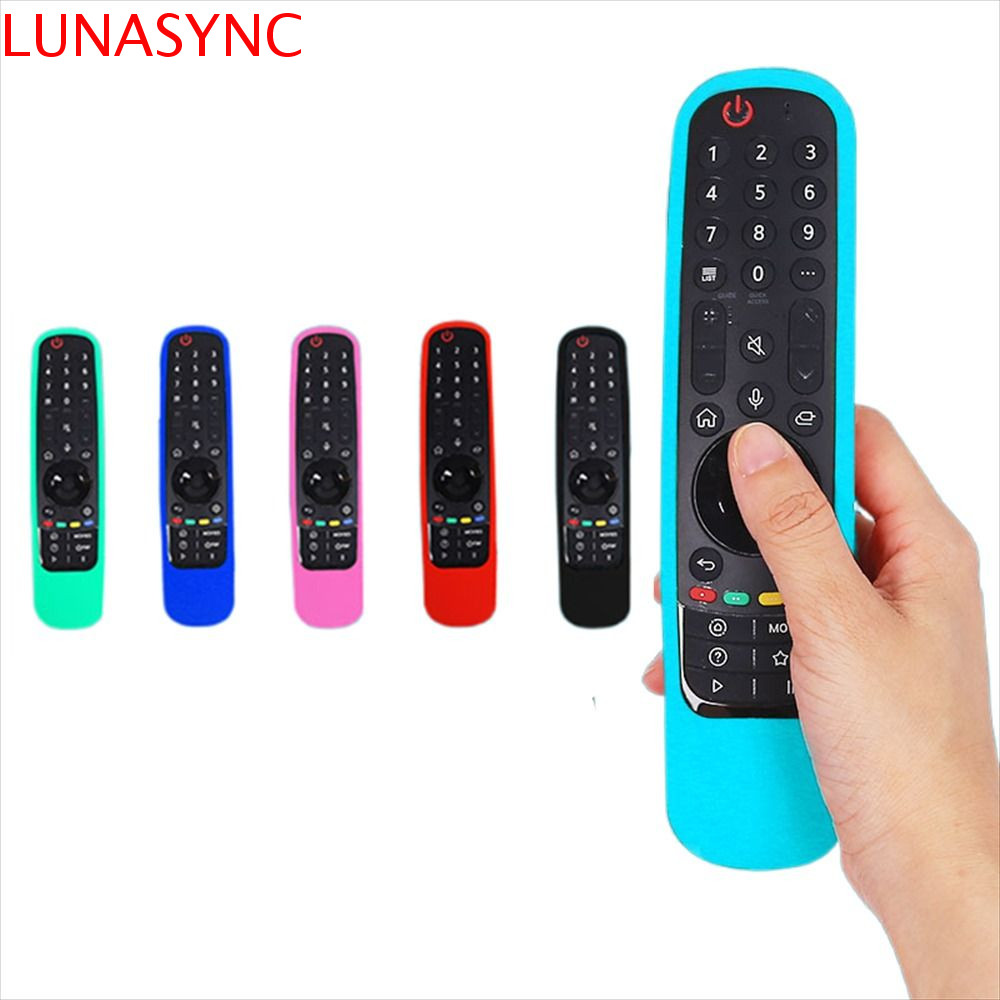LUNASYNC ฝาครอบรีโมทคอนโทรล MR21GC ซิลิโคนล้างทําความสะอาดได้กันกระแทก MR21N สําหรับ LG Oled TV รีโมทคอนโทรลกรณี