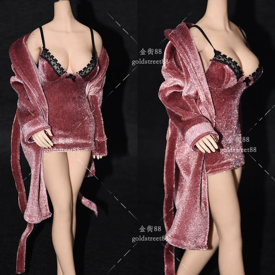[คุณภาพสูง] พร้อมสต็อก 1/6 tbleague phicen Gold Velvet Nightgown ชุดนอน UD Humanoid