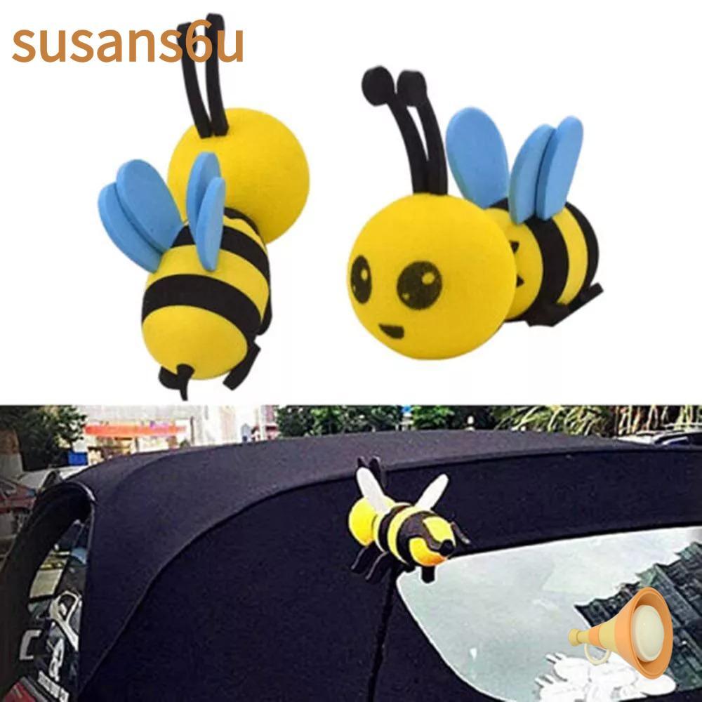 SUSAN Honey Bee Car Antenna Toppers, Halloween Happy Face Car Bat Antenna Toppers, Bumble Bee Cartoo