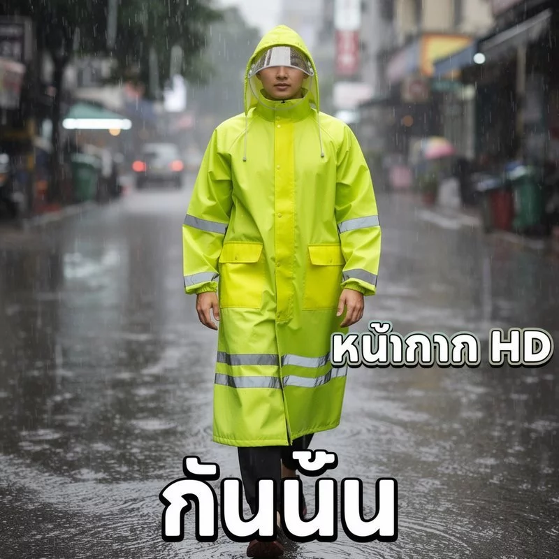 เสื้อกันฝน มอเตอร์ไซค์ ผ้าอ็อกฟอร์ด แถบสะท้อนแสง thumbnail 3