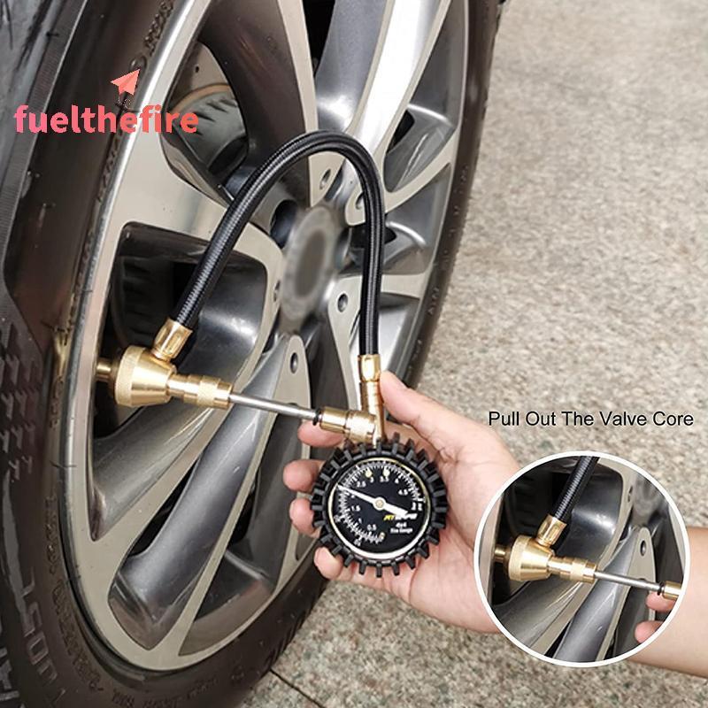 [Feel] 75Psi Rapid Tyre Deflator Pressure Gauge Metal Manometer สําหรับ Auto SUV Tru Outdoor Driving