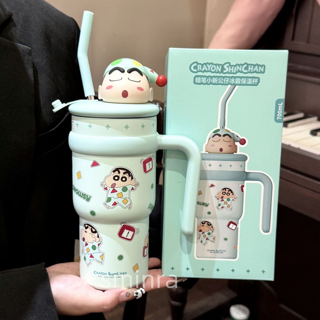 Crayon Shin-Chan Doll Thermos Cup Ice Master Cup ความจุขนาดใหญ่ 316 Cold Storage Straw Water Cup High-Appearance Cute Student
