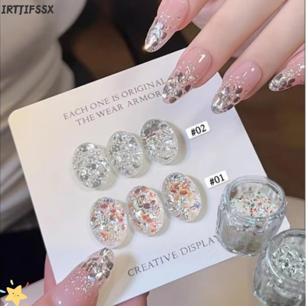 IRTJIFSSX Nail Art Sequins, Blinking Nail Art DIY Flash Nail Art, Sequins Glitter Nail Art Charms