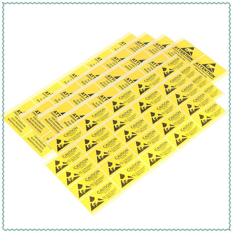 ชม.ส.น.ค. คอเต่าอุปกรณ์ต่อพ่วงต้นฉบับ 40 ชิ้น Caution Stiy Stier กาวป้ายเตือน ESD Static Sensitive อ