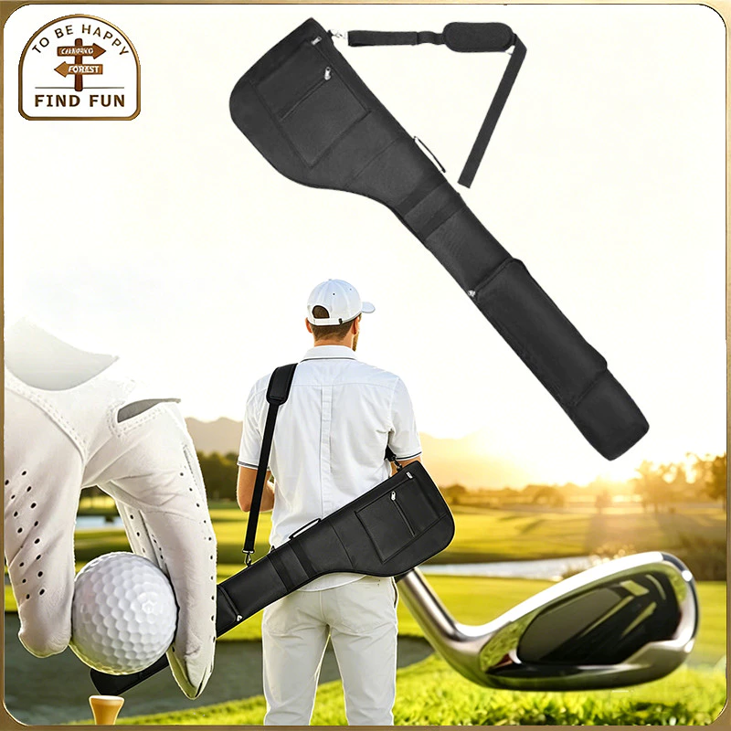 ⛳กระเป๋าใส่ไม้กอล์ฟ กระเป๋ากอล์ฟ พับเก็บได้ นุ่ม กันน้ำ ใส่ไม้10ต้น เบาทนทาน เหมาะสำหรับซ้อมและ9หลุม Golf Carry Bag