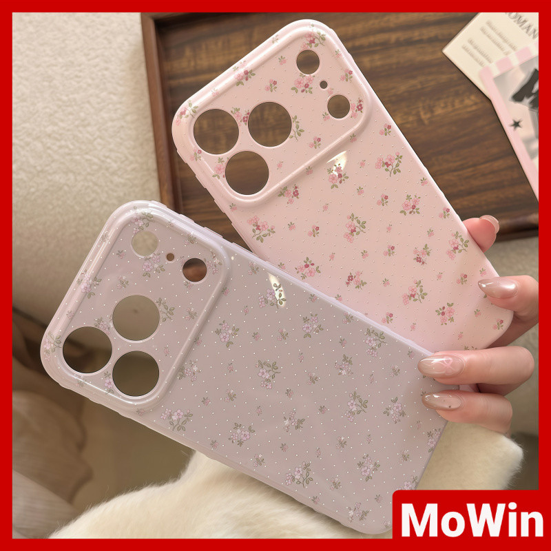 Mowin Case - เคสโทรศัพท์รูปหัวใจ เนื้อนุ่มเงา ใช้ได้กับเคส iPhone 11 และ iPhone 17 Pro Max ดีไซน์ดอก