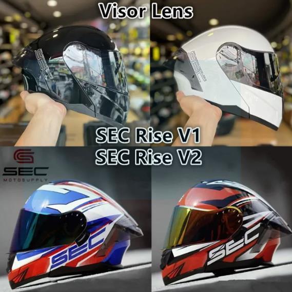 XSD SEC Rise Visor เลนส์ SEC Rise V2 Visor เลนส์ SEC Rise V1 Visor เลนส์ SEC หมวกกันน็อค Iriduim Vis