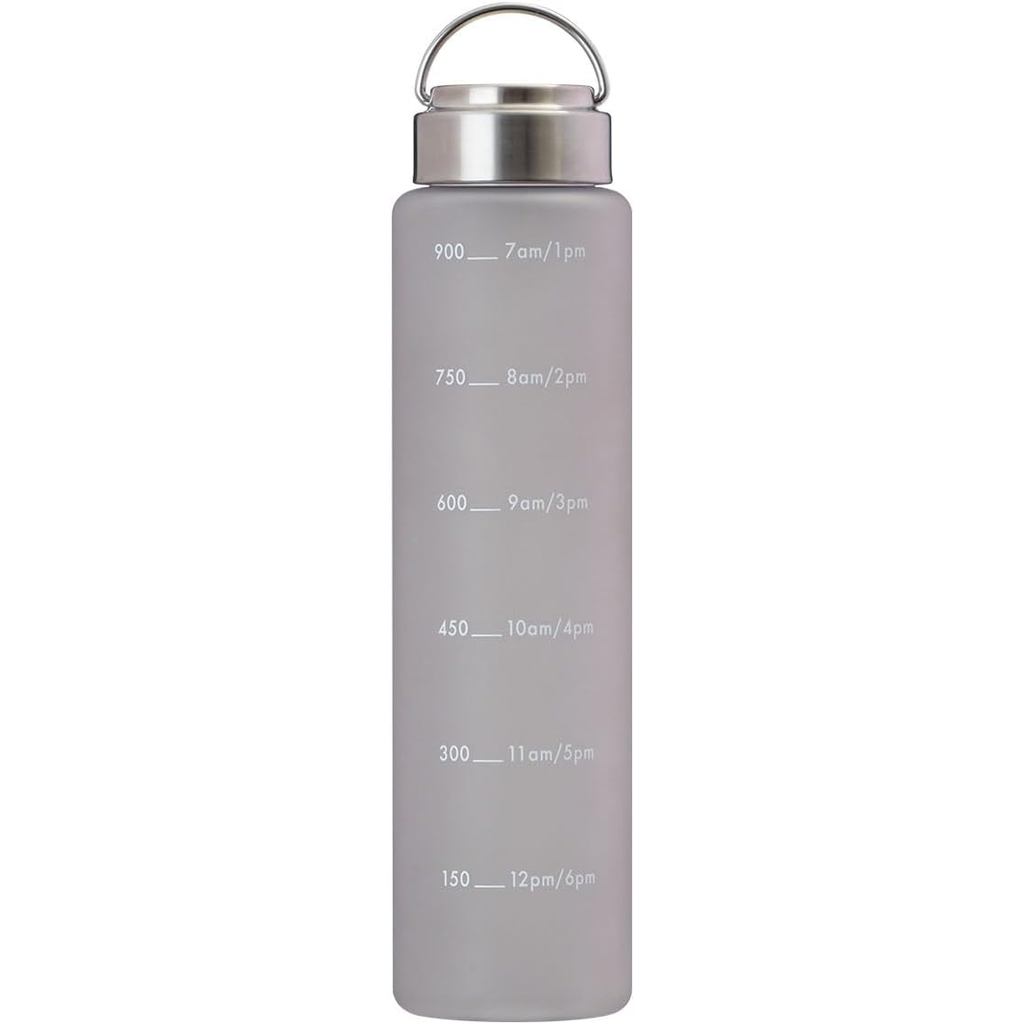 Atlas Water Bottle 1000ml with Time Marker & Handle - BPA Free Sports Bottle