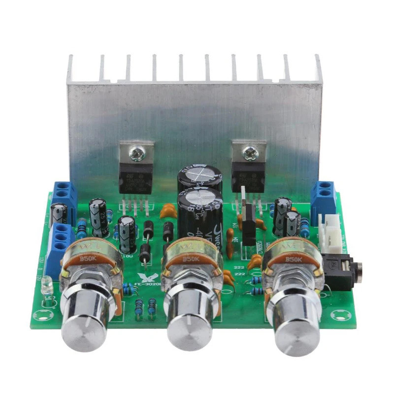 TDA2030 เครื่องขยายเสียง AC Dual 12V 15W + 15W AMP Board DIY ชุดสําเร็จรูปไฮไฟสเตอริโอเครื่องขยายเสี