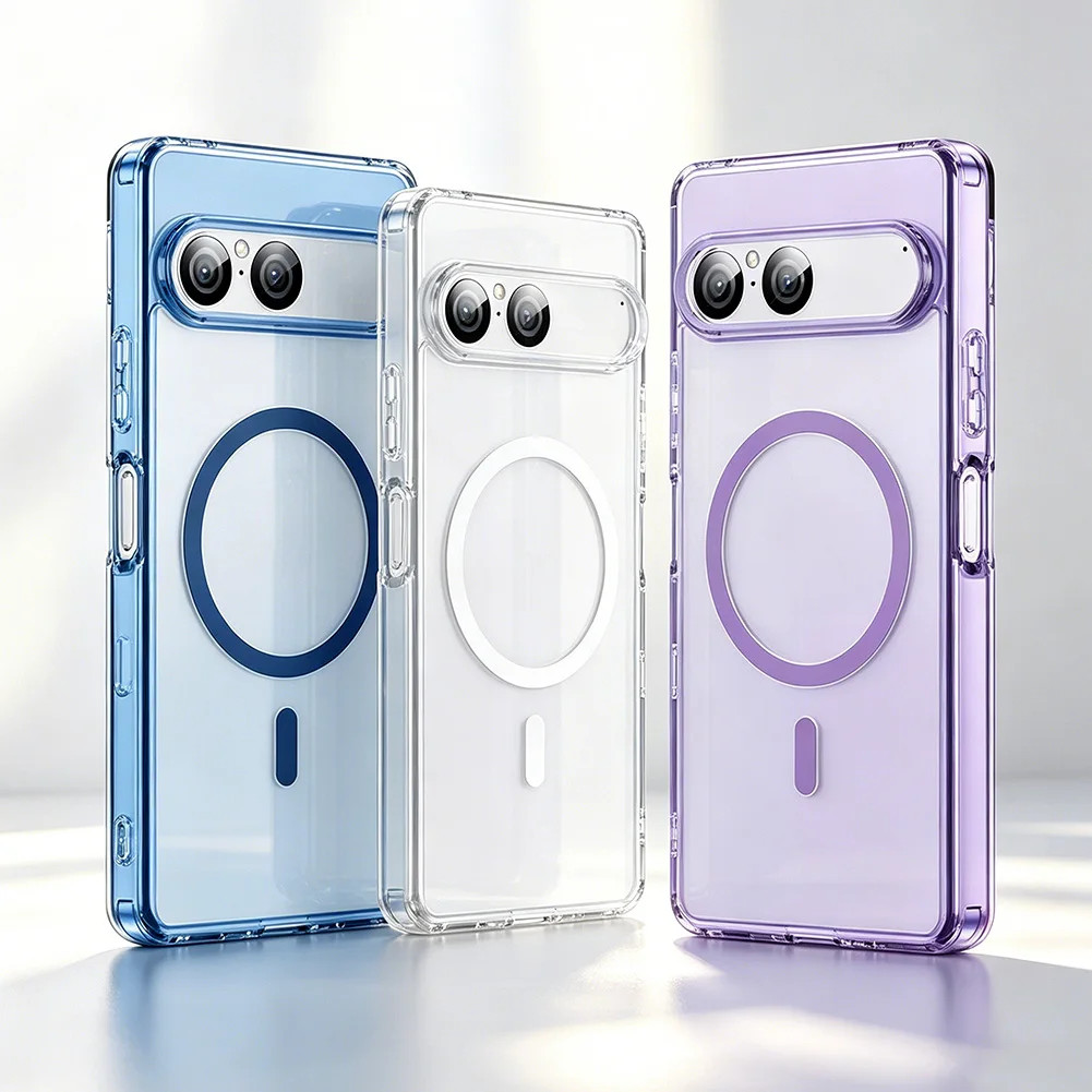 4 มุมถุงลมนิรภัย Clear Anti-Yellowing Magnetic Wireless Charger Case สําหรับ Sony Xperia 10 VII Xper