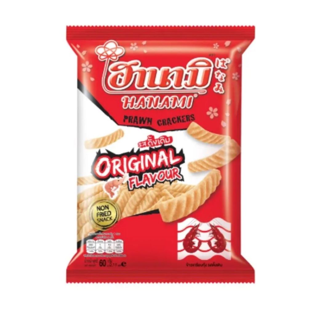 ฮานามิ ข้าวเกรียบกุ้งดั้งเดิม(Hanami Prawn Crackers Original 52g.)