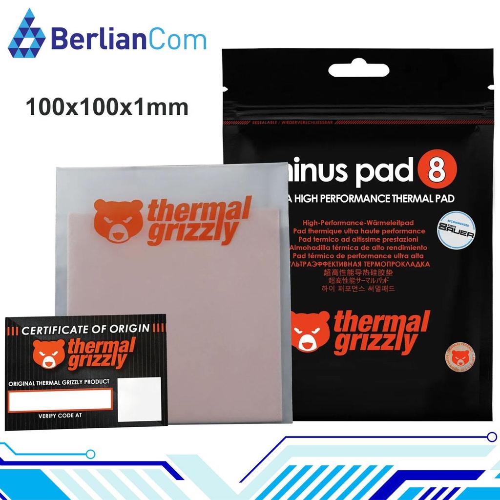 Thermal Grizzly Minus Pad 8 Ultra High Performance Thermal Pad 100x100x1mm