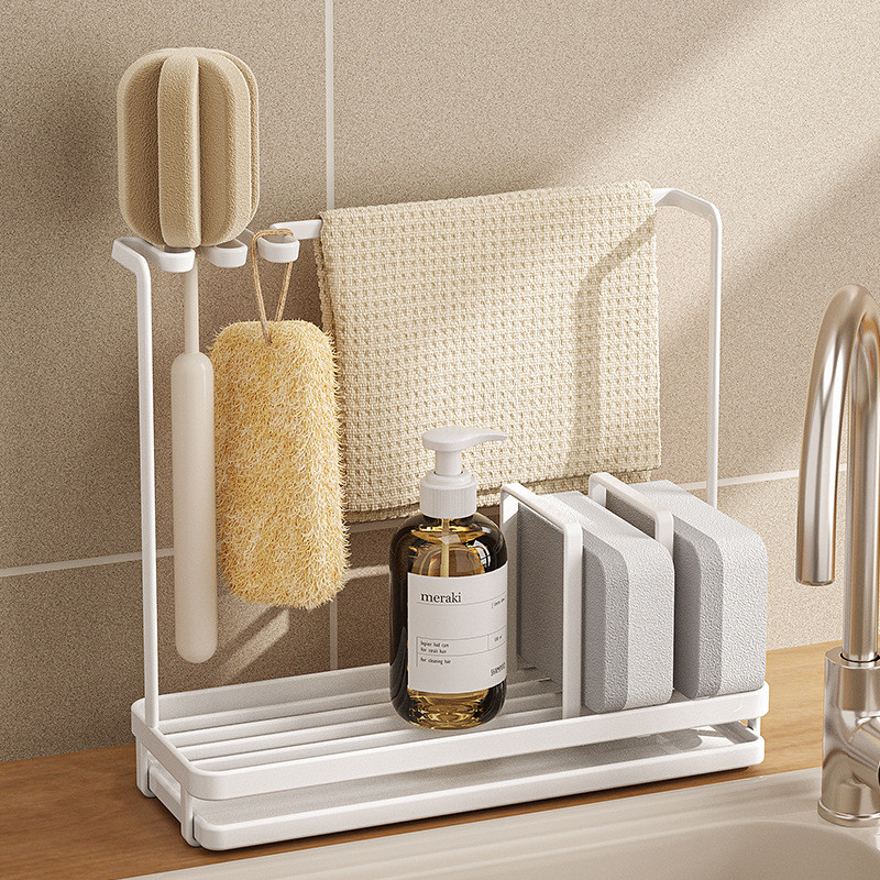 Popular~Japanese-style kitchen rack, rag storage rack, towel draining rack, kitchen rack, sponge dra