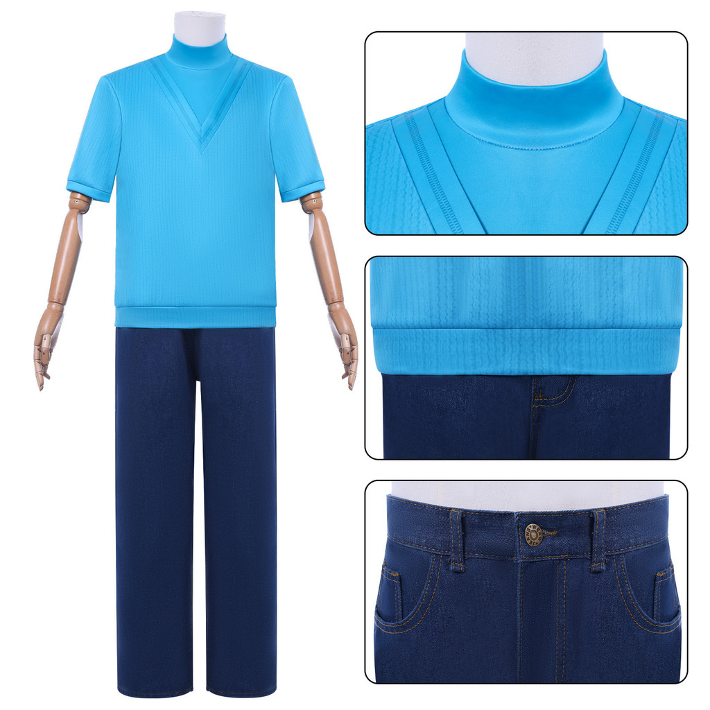 Minecraft cosplay costume Steve stage game performance costume, new Halloween costume, 2D style
