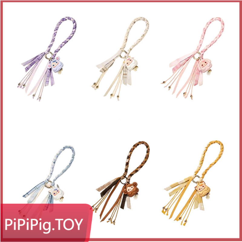 P POPMART PUCKY Knock Knock Series จี้ Mystery Box ของแท้ 100%
