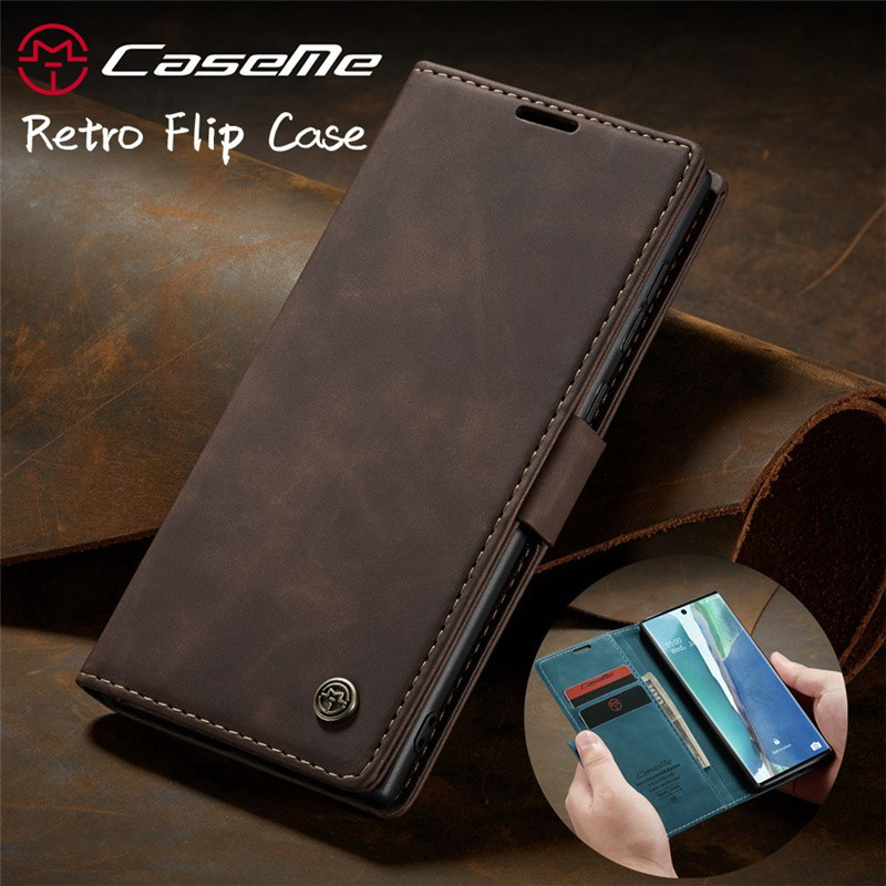 Caseme ฝาครอบหนังสําหรับ Samsung Galaxy Note20 Note10 Note20+ Note10+ Note 10 plus 10plus lite 10lit