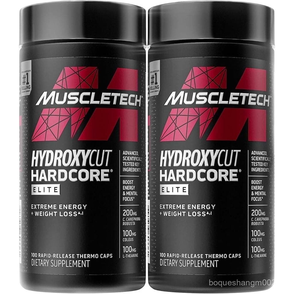 Hydroxycut Hardcore Elite 100 RapidRelease Thermo Caps Energy & Focus สําหรับผู้ชายและผู้หญิง 50 เสิ