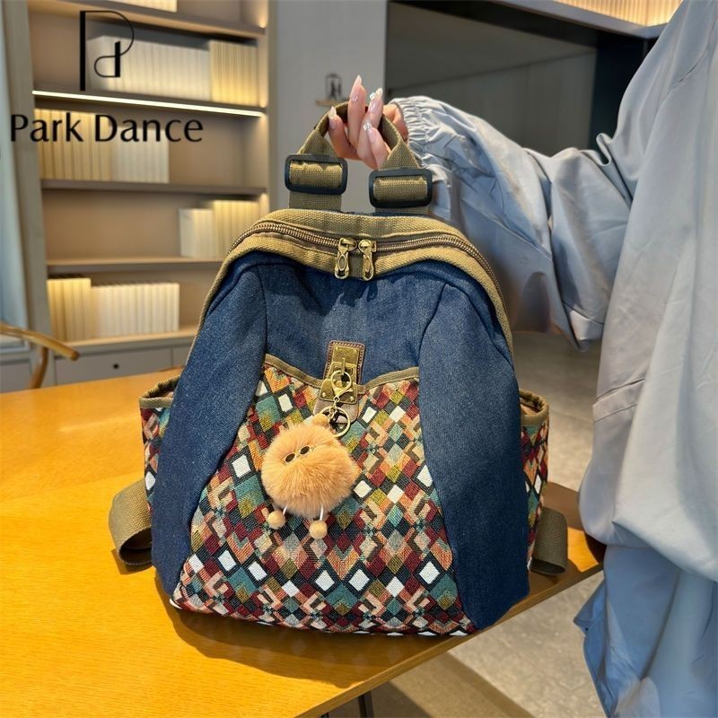 Counter Retro Backpack 2025 กระเป๋าเป้สะพายหลังสุภาพสตรีแฟชั่น All-Match Casual กระเป๋าเป้สะพายหลังข