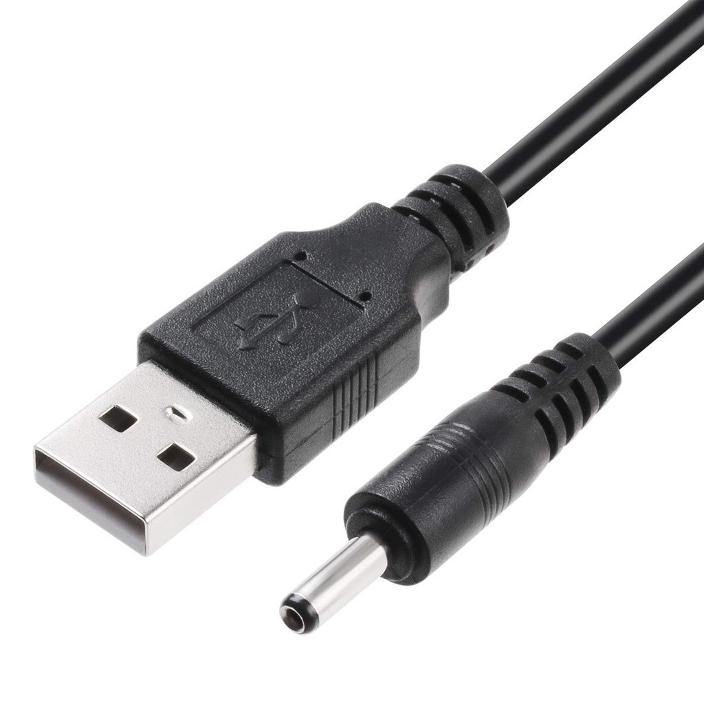 3FT/1M USB A to DC 3.5 mm/1.35 mm 5 Volt DC Barrel Jack Power Cable