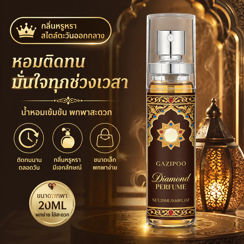 GAZIPOO ✨Diamond Perfume น้ำหอมผู้หญิง 20ml กลิ่น Fruity Floral หอมหรูหรา สดชื่น ติดทนนาน 8 ชม.