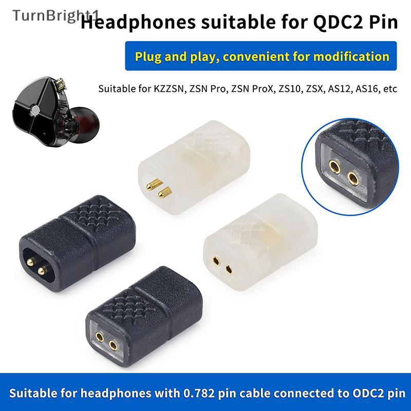 [TurnBright] 0.78 มม.หญิง QDC ชายหูฟัง Connecter หูฟังอะแดปเตอร์สําหรับ KZ ZSN Pro ZSN Pro X ZS10 ZS