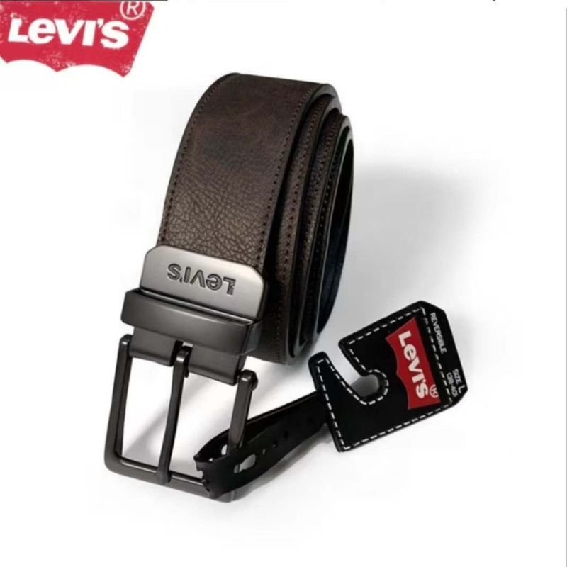 เข็มขัดหนังแท้ Retro สำหรับเด็กชายและผู้ใหญ่ จากแบรนด์ Levis