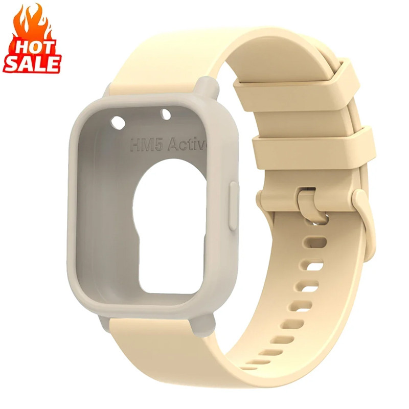 สายรัดซิลิโคนแบบสปอร์ต + กรณีสําหรับ Redmi Watch 5 Active/5 Lite กรณี Hollow Protector ฝาครอบสําหรับ Redmi นาฬิกา 5Lite 5Active