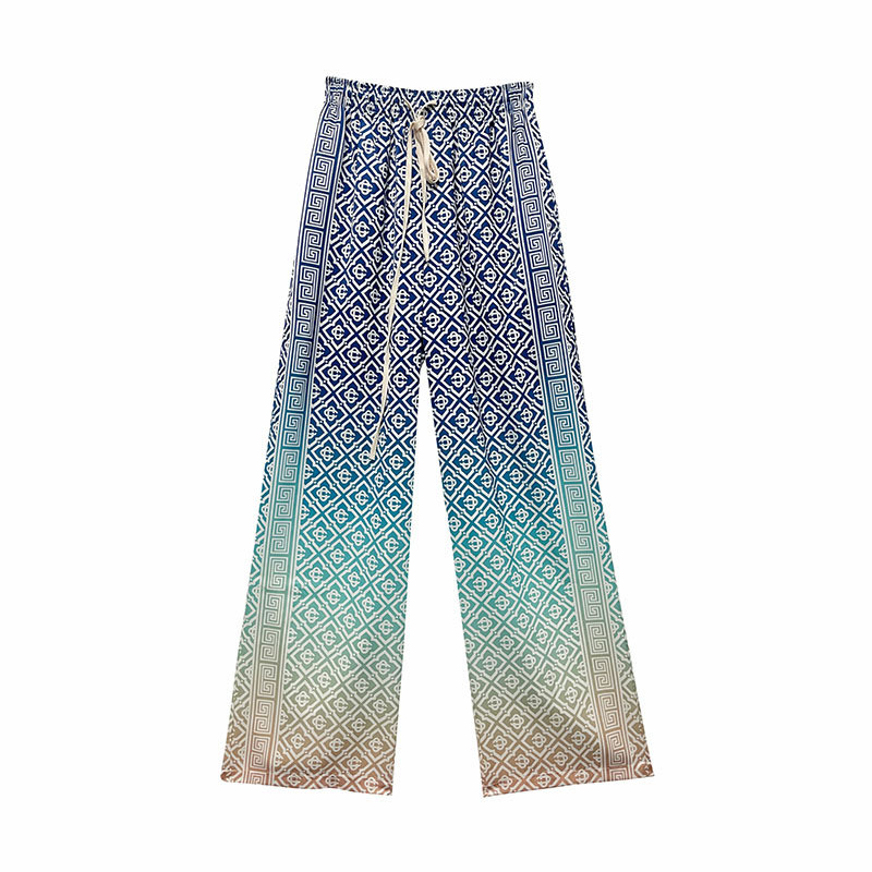 VXRT CASABLANCA Vacation Hawaiian Versatile Sicilian Style Hawaiian Casual Pants