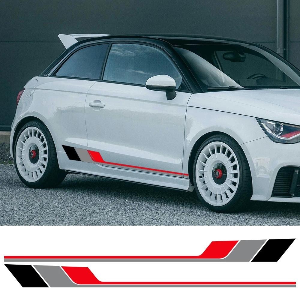 รถประตูด้านข้างสติกเกอร์ไวนิล Decal Trims ภายนอกอุปกรณ์เสริมอัตโนมัติสําหรับ Audi A1 8X GB GBA Sport