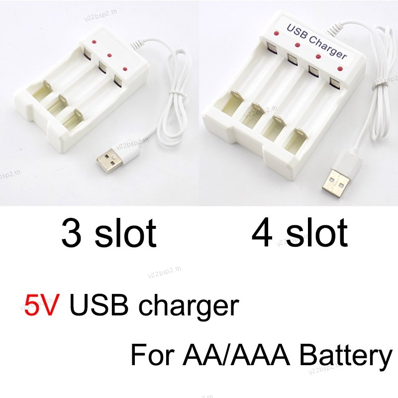 Universal USB Output Battery Charger 3/4 Slot Adapter สําหรับ AA/AAA แบตเตอรี่ชาร์จ Quick Charge แบต