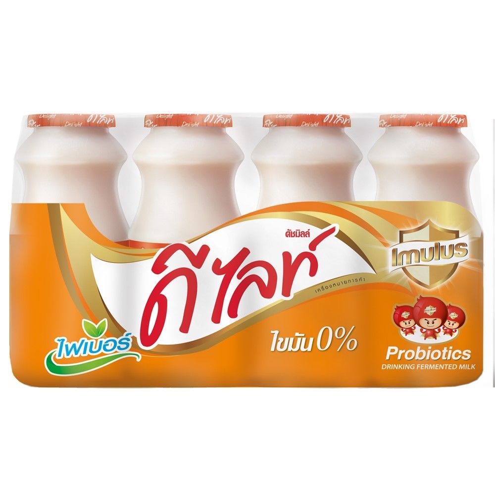 [สินค้าส่งด่วน] ดัชมิลด์ ดีไลท์ นมเปรี้ยว สูตรไฟเบอร์ 150 มล. แพ็ค 4 DUTCH MILL DELIGHT DRINKING YOGURT WITH FIBER