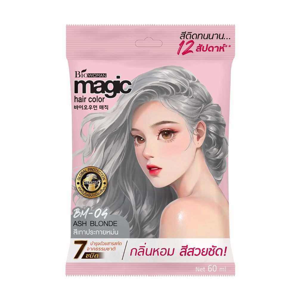 [สินค้าส่งด่วน] ไบโอวูเมน คัลเลอร์ครีมเทาประกายหม่น 60 มล. BIO WOMAN COLOR CREAM ASH BLONDE 60 ML.