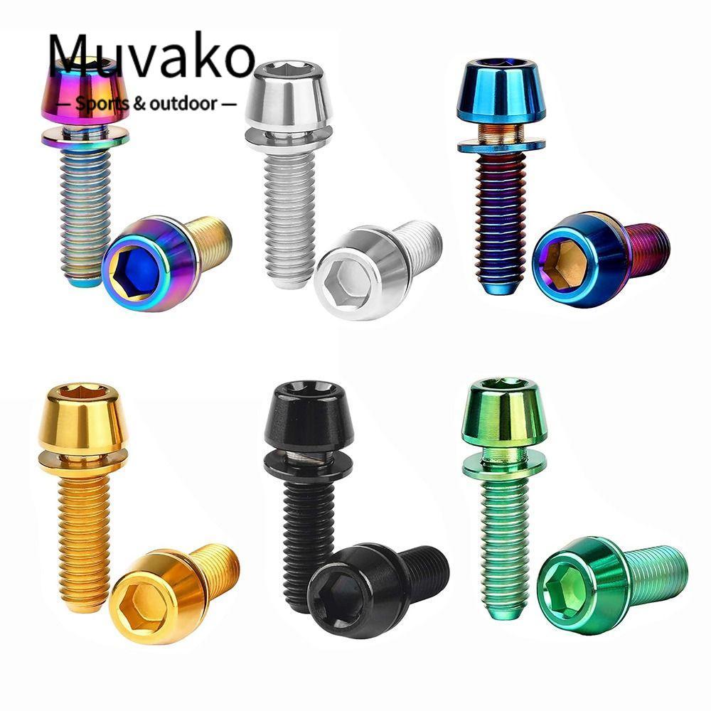 MUVAKO Titanium Bolt, M5x18mm M5x16mm Allen Hex Screws, M5x20mm พร้อมสกรูดิสก์เบรกเครื่องซักผ้า