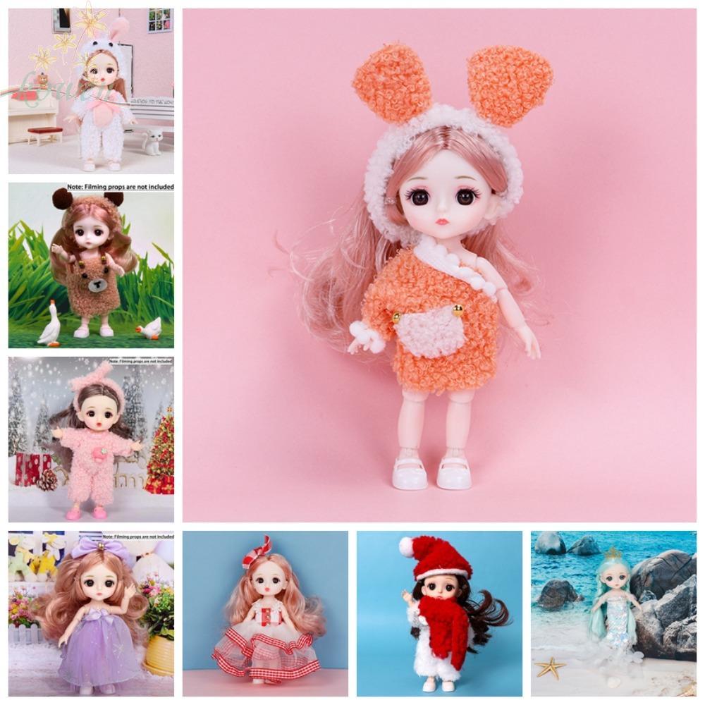 KOWEN น่ารัก Face ตุ๊กตา BJD, 16 ซม.รูป 1/12 ขนาด 16 ซม.ตุ๊กตา BJD, น่ารักหวาน 13 ข้อต่อ Movable Bjd