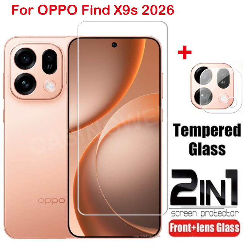 สําหรับOppoค้นหาX9s X9 Ultra X9s Pro 5G 4G 2026 คลุมทั้งหมดกระจกนิรภัยด้านหน้าฟิล์มป้องกันหน้าจอกลับกล้องเลนส์ป้องกันฟิล์ม