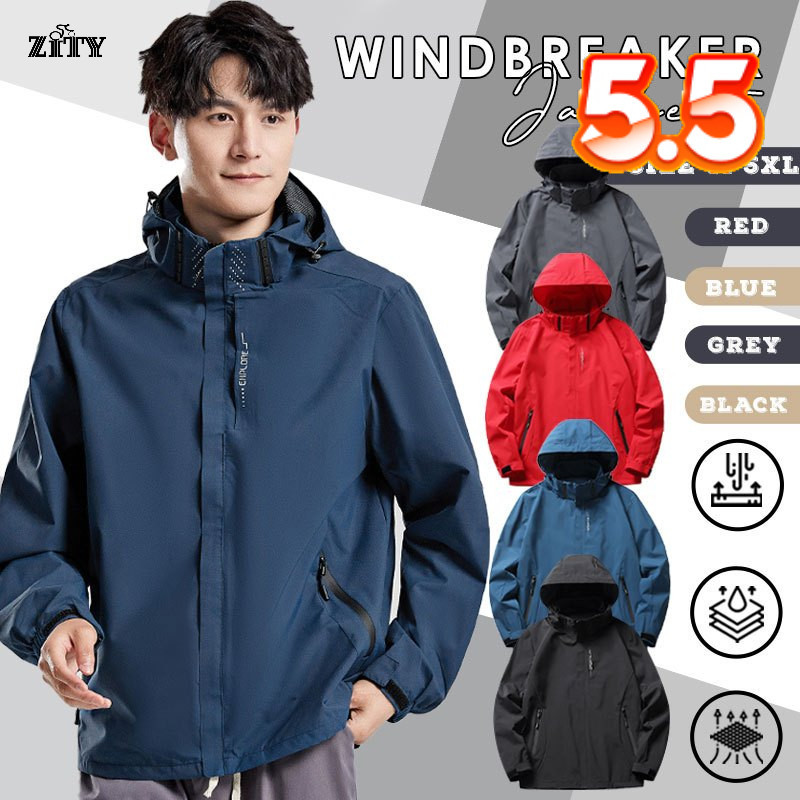 เสื้อแขนยาว Men Jacket เสื้อแจ็คเก็ตผู้ชายกันลม สำหรับเดินป่า น้ำหนักเบา ระบายอากาศดีเยี่ยมCOD