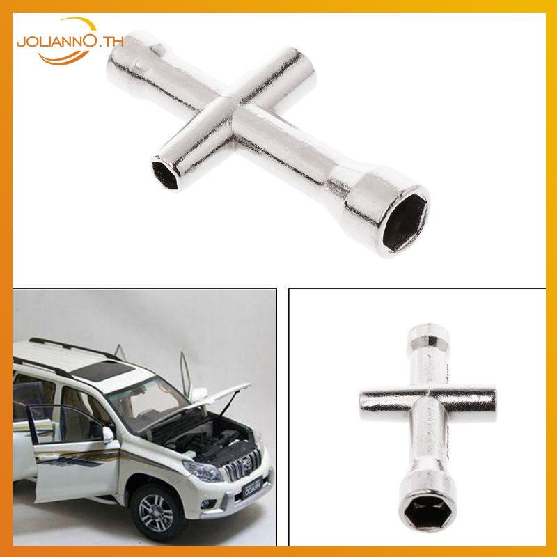 Joliann0 3D เครื่องพิมพ์หัวฉีดประแจ 4-in-1 Hex Cross Spanner สําหรับ E3D V6 MK8 M2-M4 สกรู Nut th