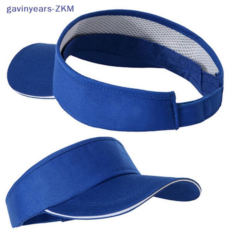 [gavinyears] ปรับได้ Unisex ผู้ชายผู้หญิง Plain Sun Visor Sport Golf Tennis Breathable Cap Hat [TH]