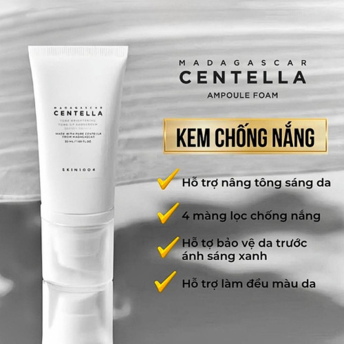 SKIN1004 Centella Sunscreen 50ml – เสริมหน้าอก SPF50+ อ่อนโยนสําหรับผิวแพ้ง่าย