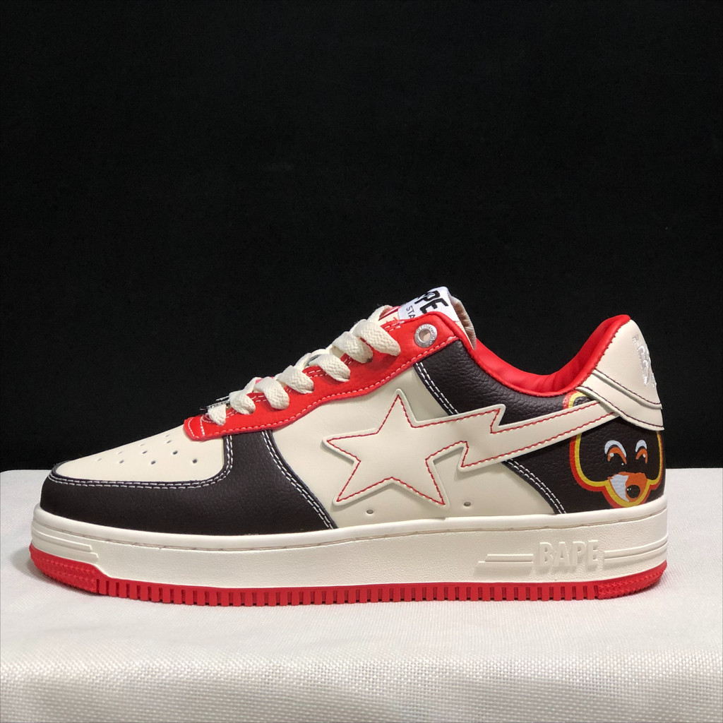 Bape Sta Raccoon รองเท้าบอร์ดลําลองตัดต่ําที่ทนต่อการสึกหรอและสะดวกสบาย JDYTG