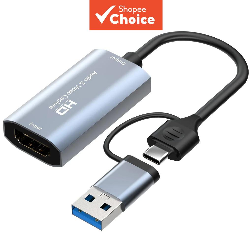 การ์ดจับภาพวิดีโอ HDMI 4K เป็น USB USB-C Grabber สําหรับ PS5 Switch Xbox อุปกรณ์เครื่องเสียง Pro