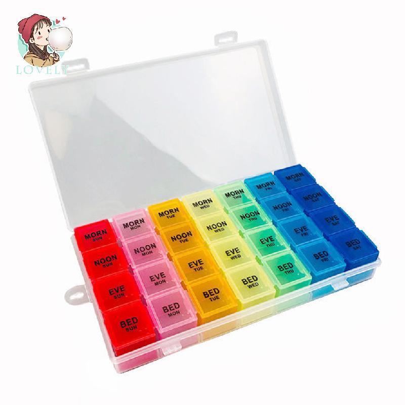 Pills Organizer 4 Times a Day Premium Weekly Pills Box Medicine Organizer Box 7 Days