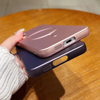 สําหรับ Samsung Galaxy A57 A56 A37 A36 A26 A17 A16 A07 A06 A05 A05S A14 A15 A24 A25 A34 A35 A54 A55 หรูหราสีเมทัลลิคแม่เหล็กเคสโทรศัพท์ป้องกันกล้องกันกระแทกซิลิโคนนุ่ม