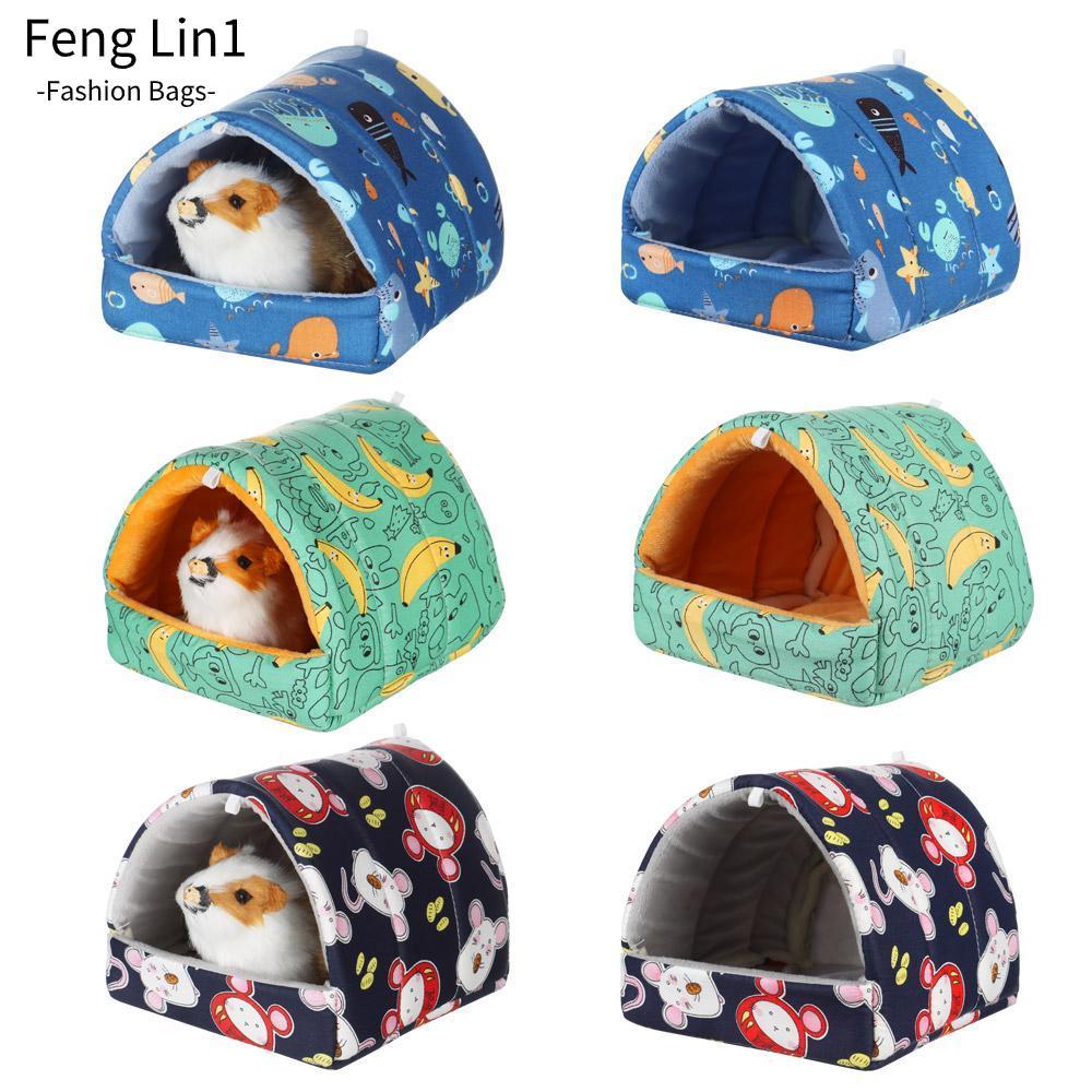 FLIN Hamster House Fashion Mini Cage Winter Rabbit Squirrel Warm Mat