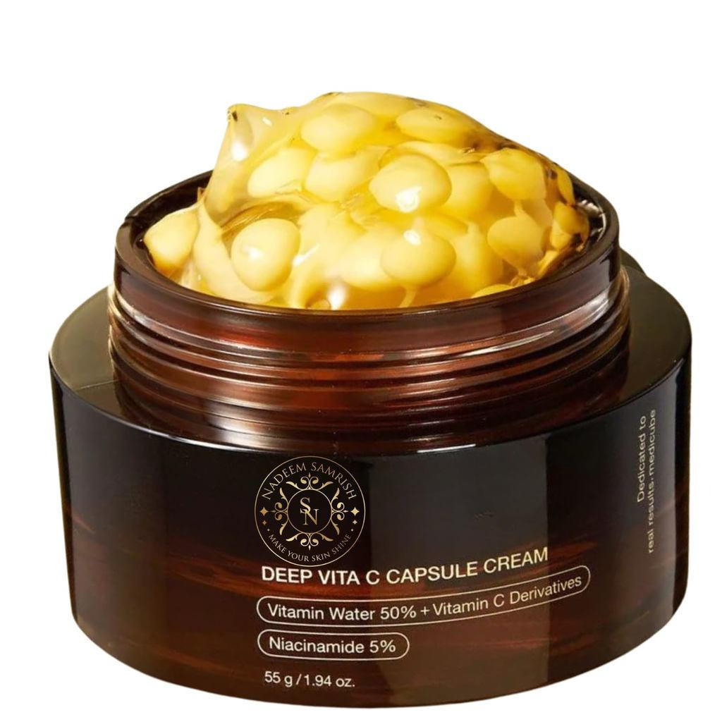 NADEEMSAMRISH Capsule DeepVitC Gold Capsule Facial Moisturizer-Capsules สําหรับริ้วรอยGlow-Transpare