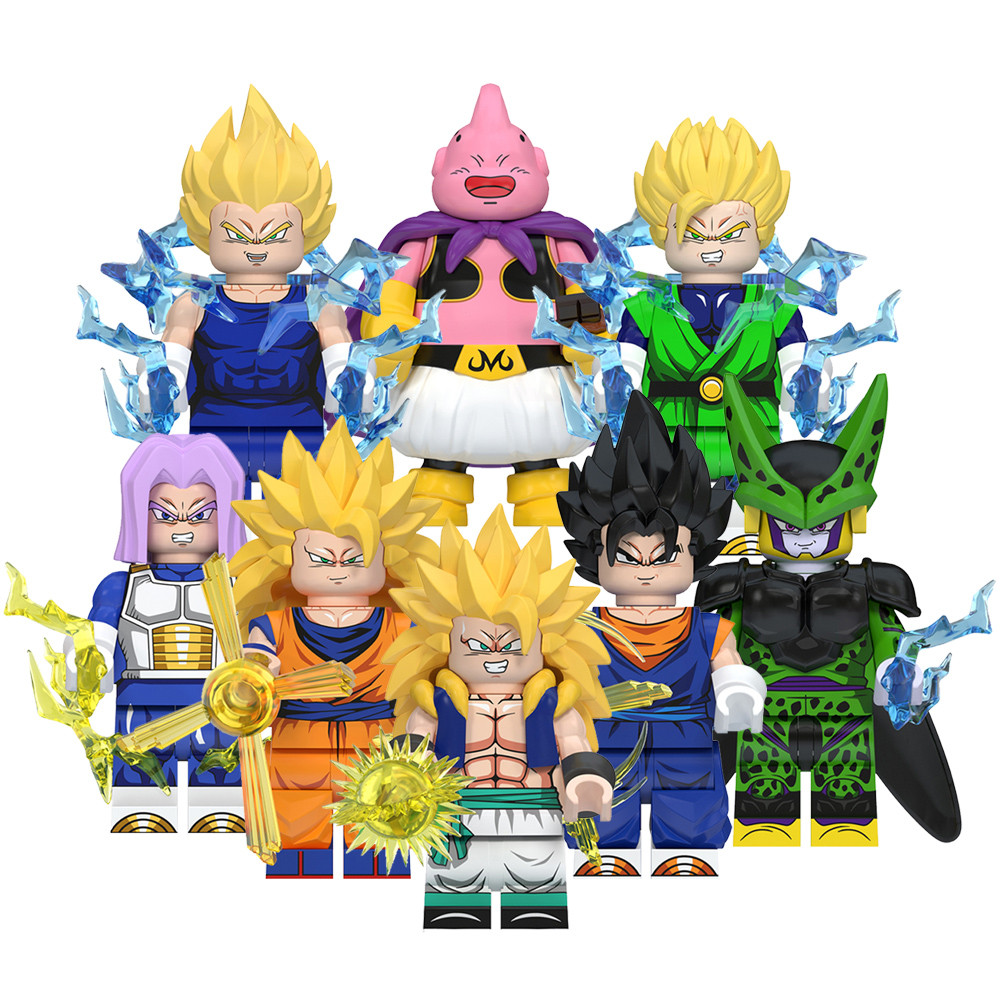 ขายร้อน Gotenks Vegetto Cell Son Gohan Goku Vegeta Torankusu Majin Buu บล็อกตัวเลขของเล่นของขวัญ