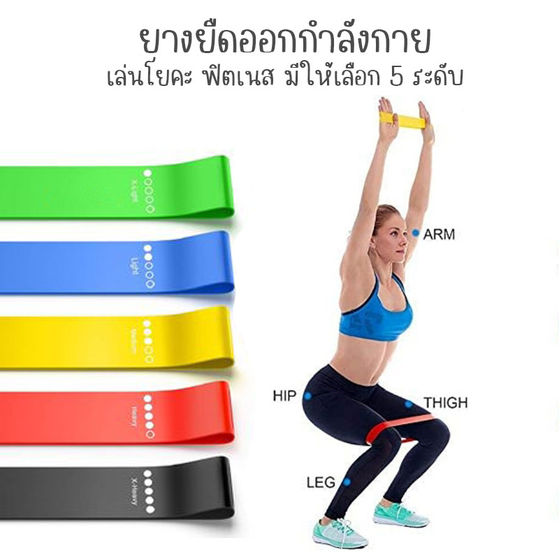Greateffort โยคะ พิลาทิส ยางยืดความต้านทานสูง ฟิตเนสสปอร์ต ใช้ได้ทั้งแขนขา ยางออกกำลังกาย แถมกระเป๋าจัดเก็บ