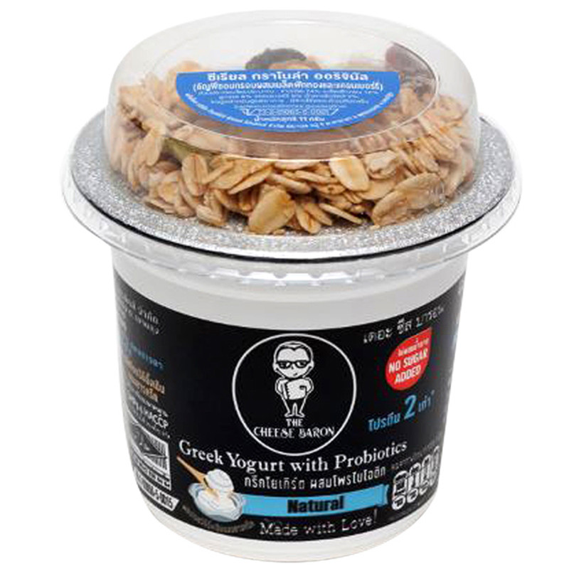 เดอะชีสบารอนกรีกโยเกิร์ตรสธรรมชาติ 100กรัม The Cheese Baron Greek Yogurt Natural 100g. [หมายเลขบาร์โ