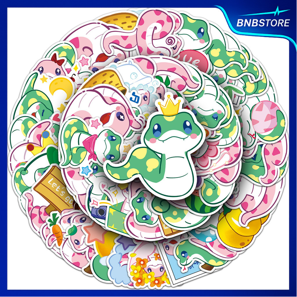 🍀ส่งจากไทย🍀 50แบบ สติกเกอร์ การ์ตูน เบบี้งู baby snake sticker cartoon animal พร้อมส่ง